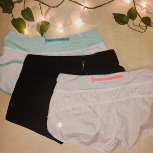 Lululemon Speed Shorts- Lot of Three